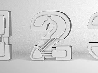 C4D白膜数字