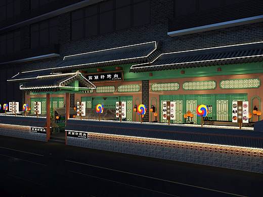 高丽轩烤肉店设计（1227广场） | 重庆餐厅设计公司（个人主页-ZMzk0NzM2MzY=） - 家装设计 - 站酷设计师重庆餐厅设计公司原创素材 - 站酷ZCOOL