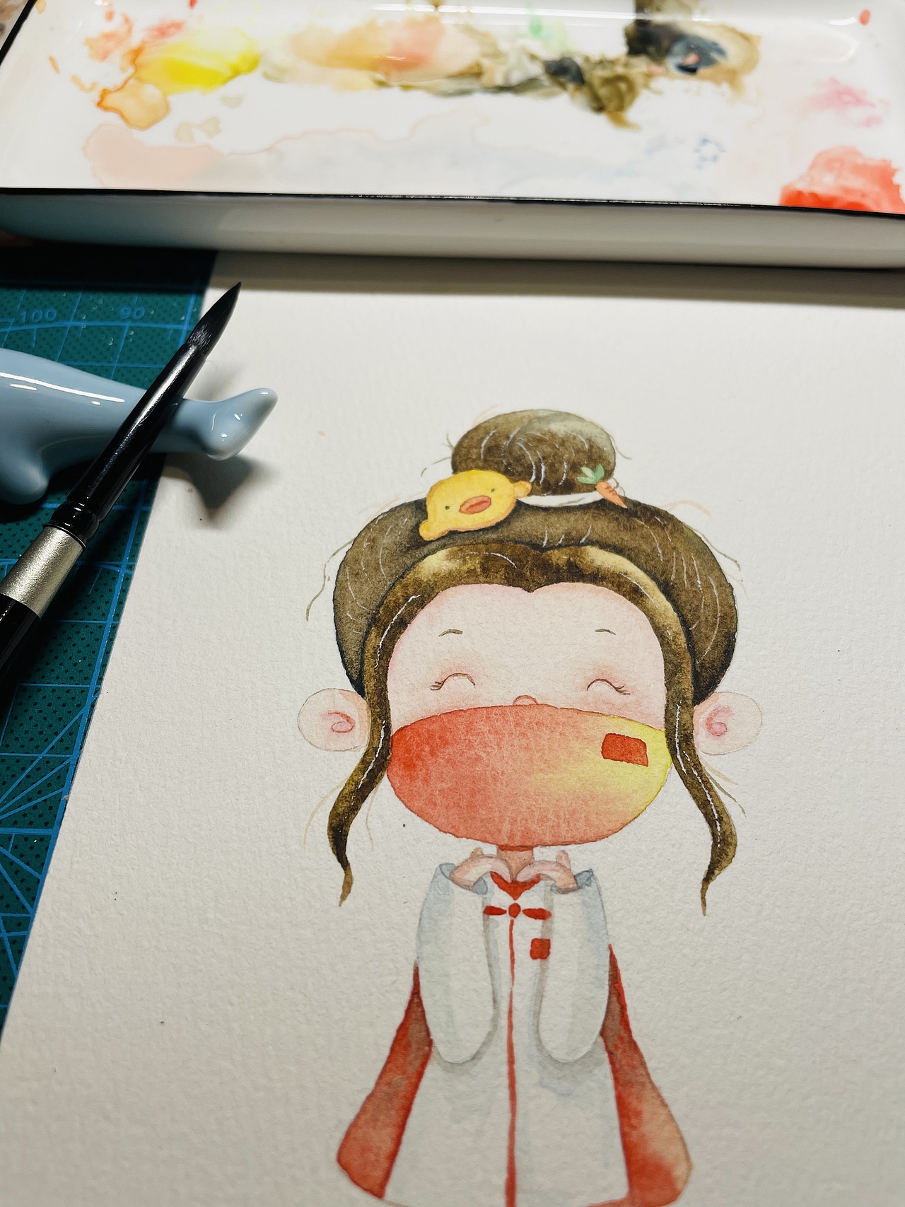 杨倩和她的小黄鸭