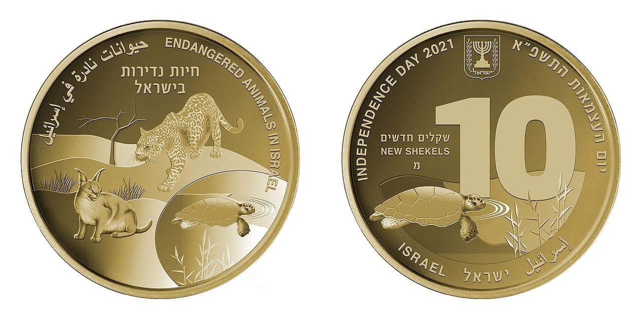 以色列濒危动物系列金银币。狞猫 ，阿拉伯豹，海龟（图ZMjU4MTA5OTI0） - 玩具 - 站酷设计师世界纪念币鉴赏原创素材 - 站酷ZCOOL