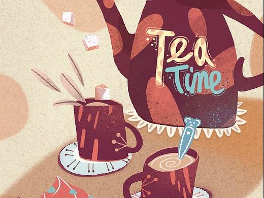 下午茶（ps:萌新临摹插画）