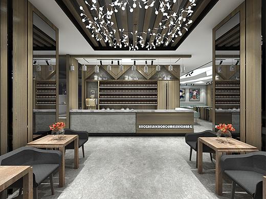 餐饮店铺设计效果图