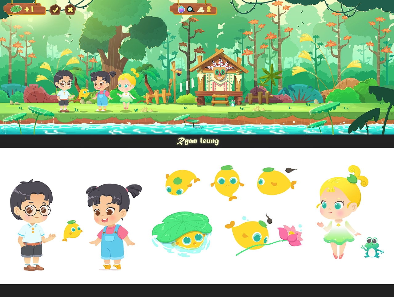 教育类横版游戏场景及角色概念设计（图ZMjYwMzgxNjY0） - 概念设定 - 站酷设计师小熊帽瑞恩原创素材 - 站酷ZCOOL