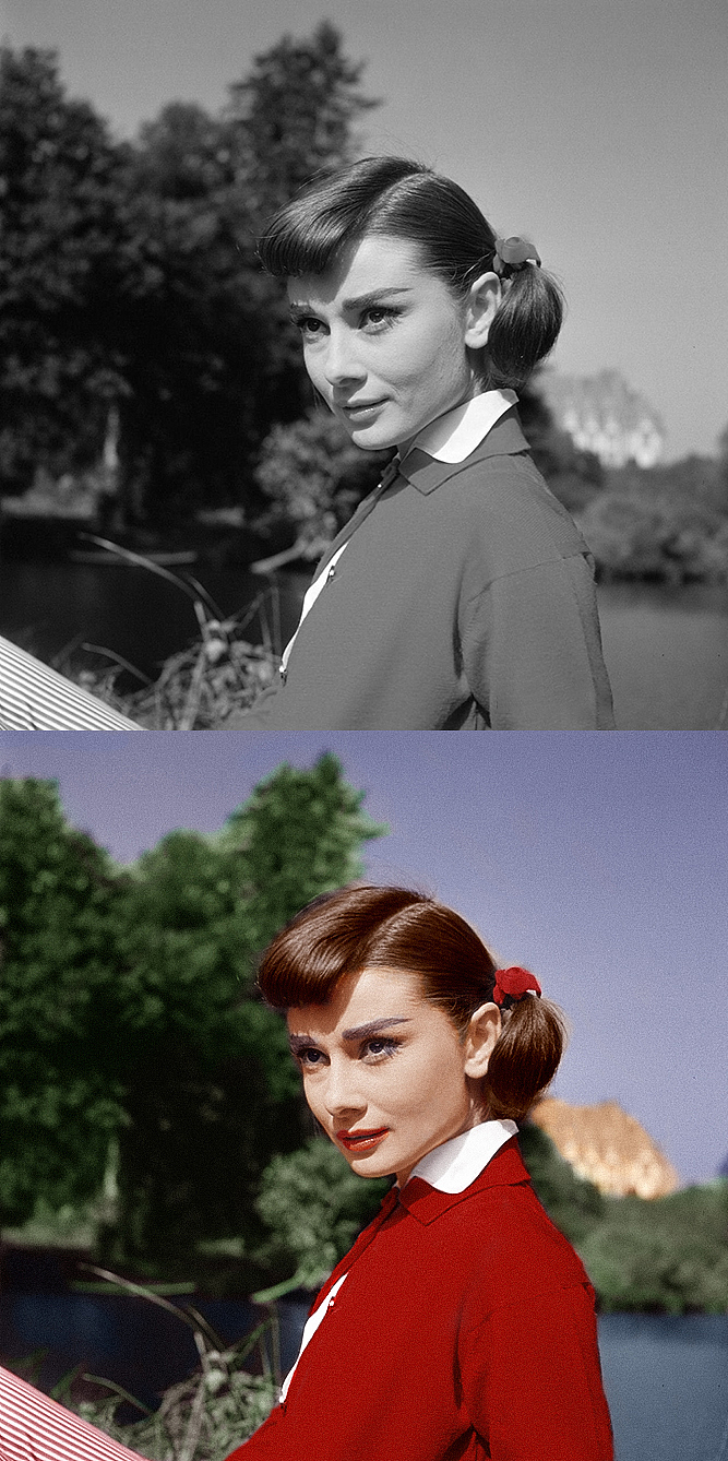 黑白照片上色练习