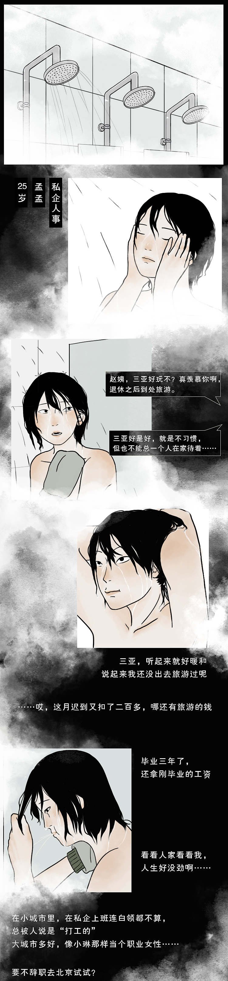 深夜澡堂（图ZMTQ4MDA0NjY0） - 短篇/格漫 - 站酷设计师一斑原创素材 - 站酷ZCOOL
