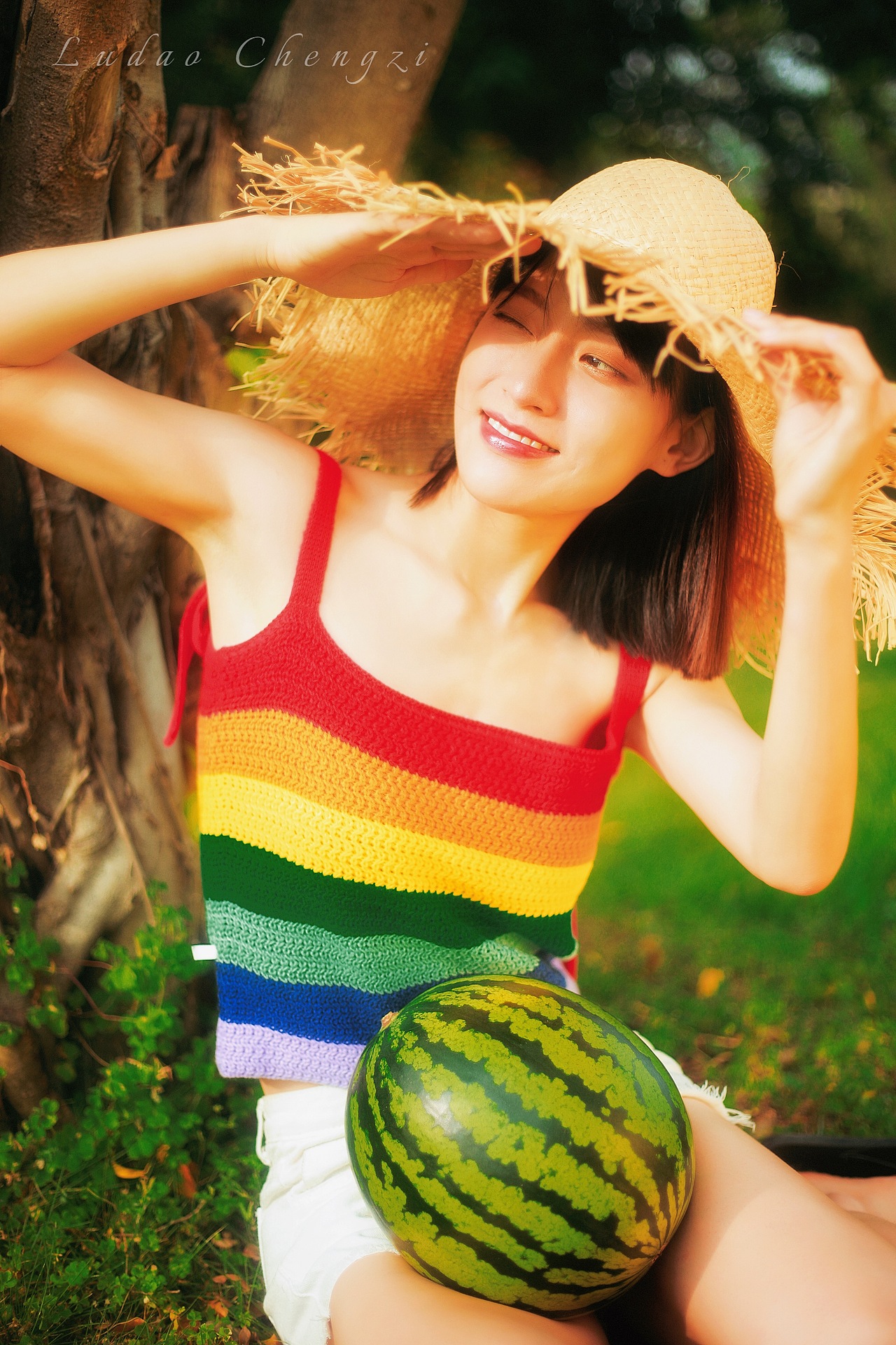 西瓜味的夏天（图ZMjM3NTA4NzA4） - 人像摄影 - 站酷设计师鹿岛澄子原创素材 - 站酷ZCOOL