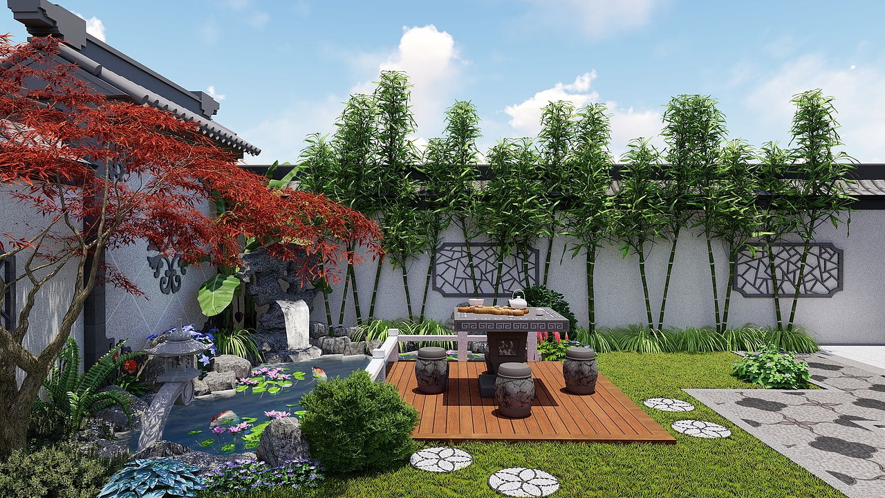 中式别墅庭院景观设计