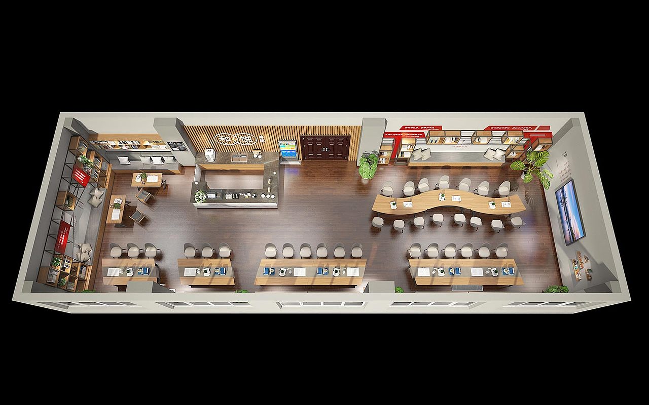 广安市税务局书吧施工完成