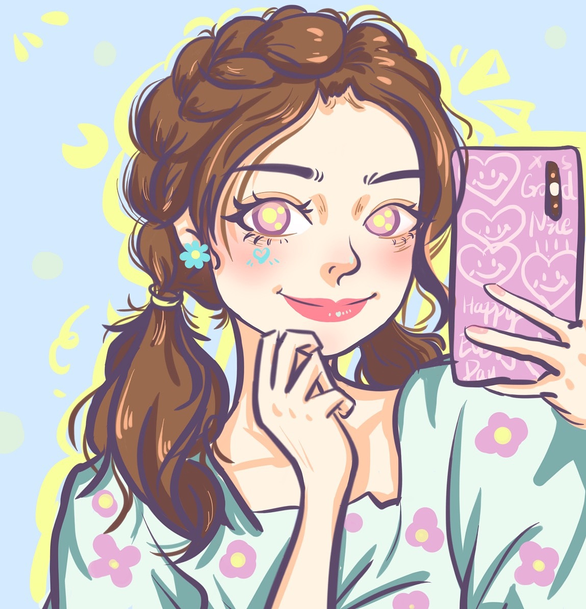 一组卡通人物的小脑袋