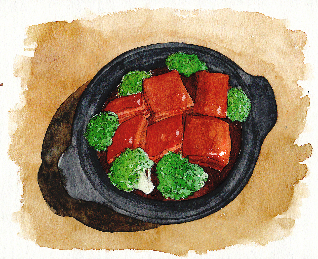 【小妖水彩】那些年一起画过的美食（二）（图ZMjI1MjEzMjI0） - 商业插画 - 站酷设计师竹间小妖原创素材 - 站酷ZCOOL