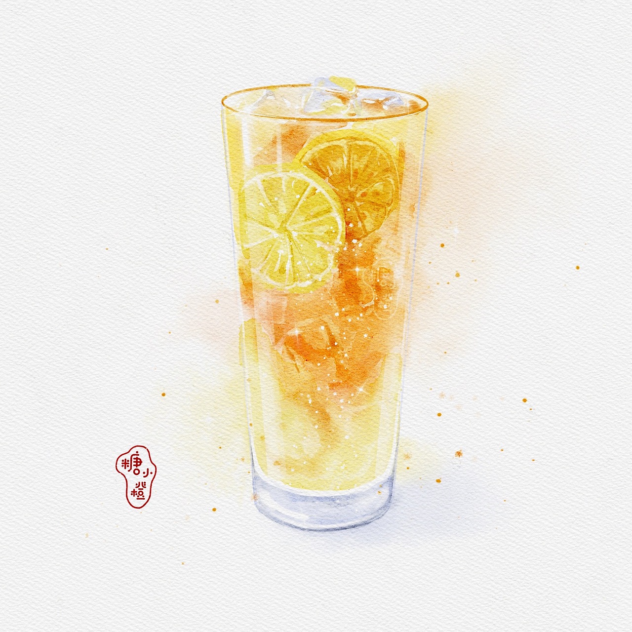 ipad水彩冰饮系列原创