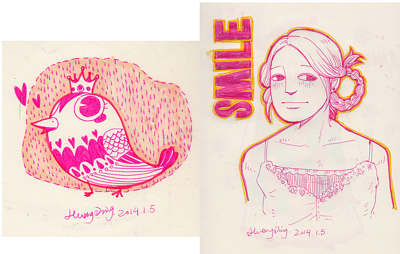 随身小本上的涂鸦整理--跨越2013-2014（图ZMTM1NTkzMjg=） - 创作习作 - 站酷设计师丁几huangding原创素材 - 站酷ZCOOL