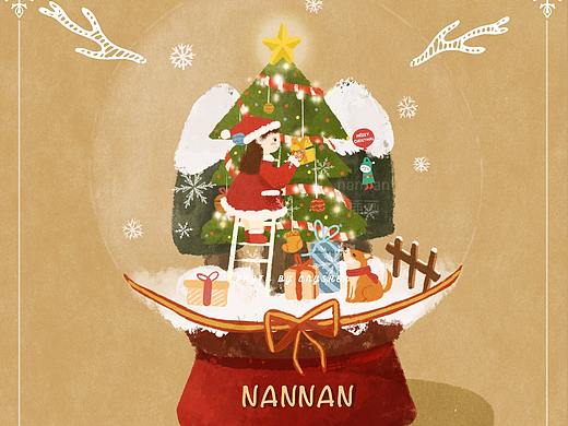 圣诞节（个人主页-ZNDIxOTEwNjQ=） - 商业插画 - 站酷设计师肉肉圆原创素材 - 站酷ZCOOL