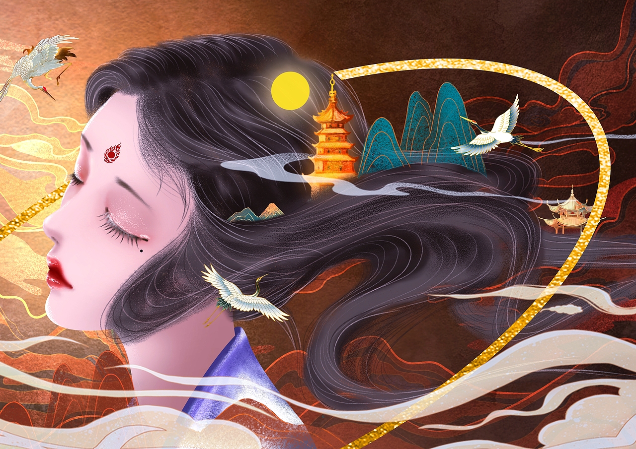 山鬼（图ZMjMxOTI1NjY0） - 创作习作 - 站酷设计师薇设-黄树祥原创素材 - 站酷ZCOOL