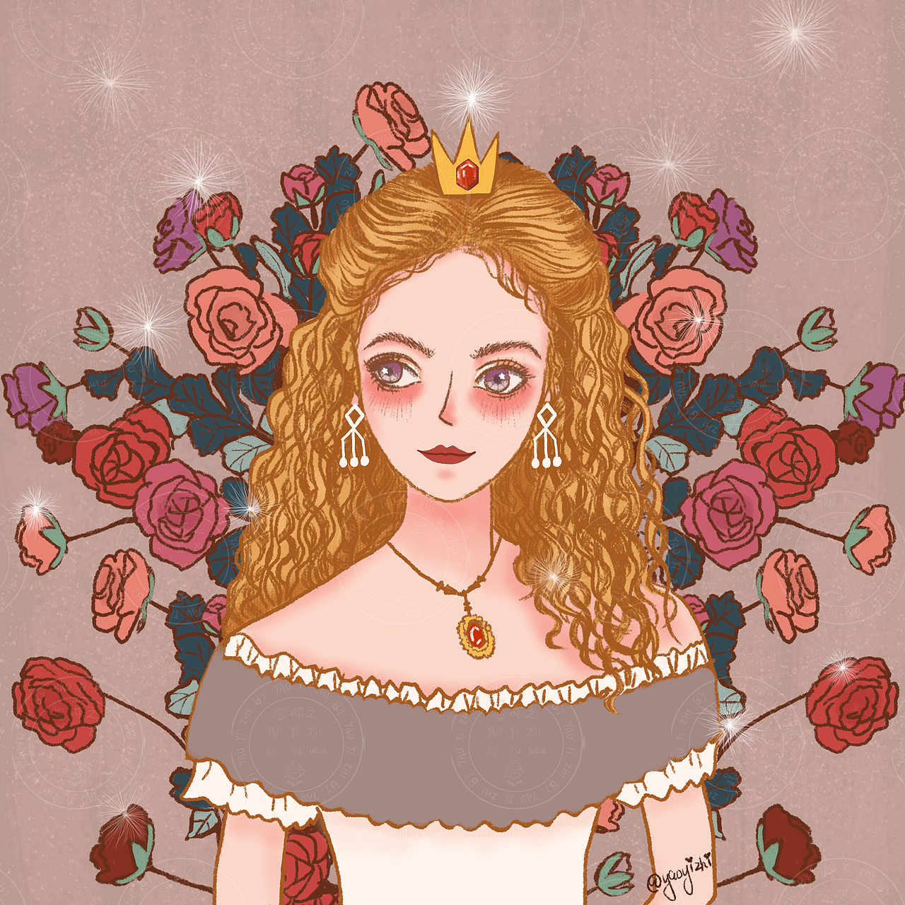 一些复古色调的插画小姐姐（图ZMjI0MzkzODg0） - 创作习作 - 站酷设计师Sylvia杳亦之原创素材 - 站酷ZCOOL