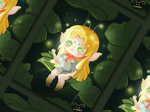 原创Q版插画~森林里的小仙人