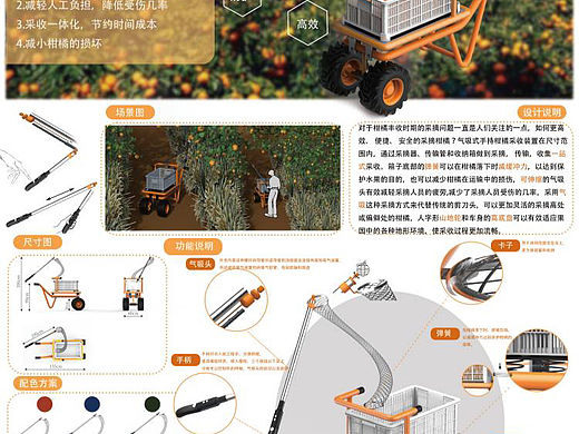 农用柑橘采收机（个人主页-ZNjU5MDU0MDQ=） - 工业用品/机械 - 站酷设计师陆离酱原创素材 - 站酷ZCOOL