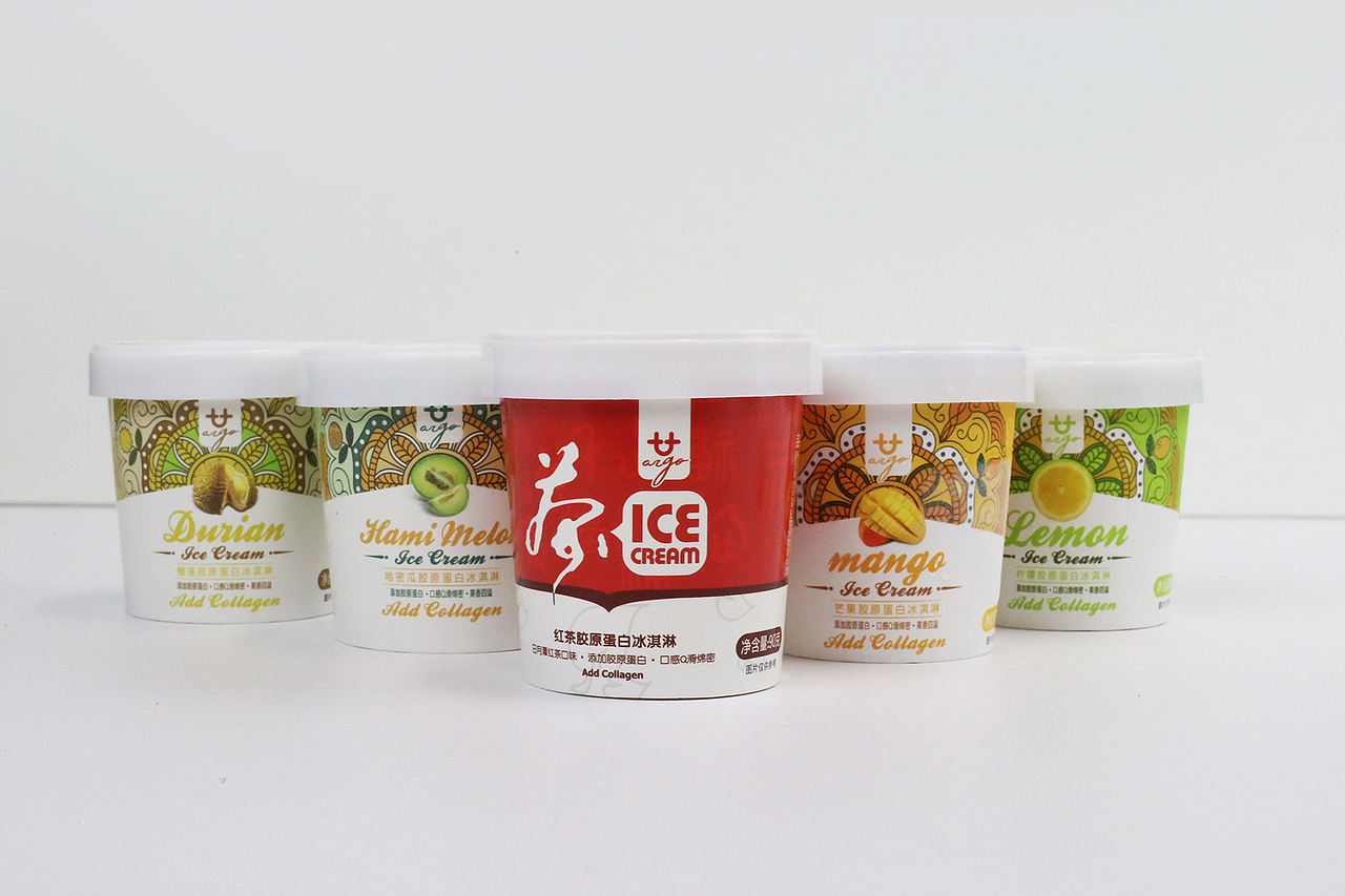 一组冰淇淋外包装设计