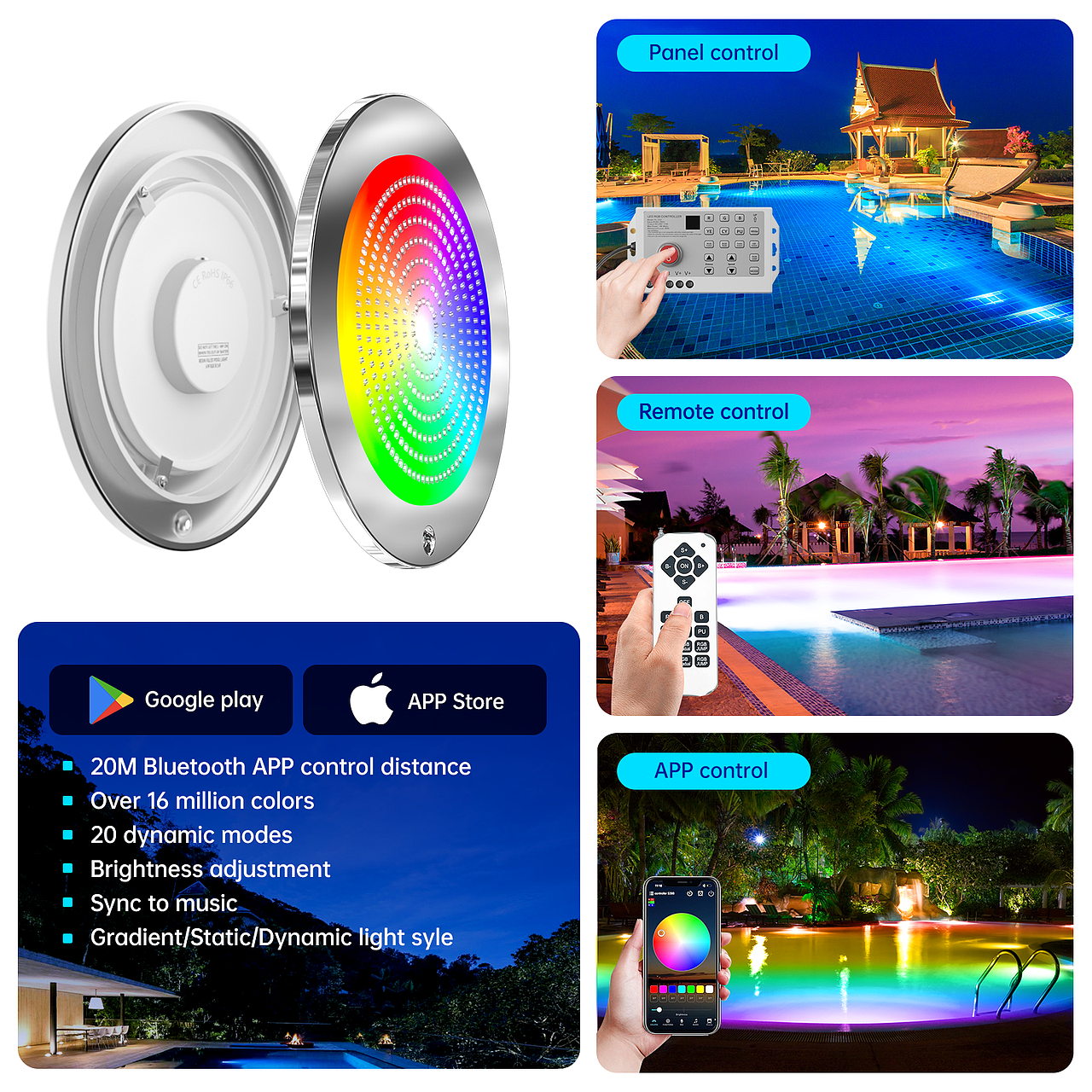 泳池灯建模渲染亚马逊主图高级A+（图ZMzYzMTY5MDE2） - 电商 - 站酷设计师蓝涂设计原创素材 - 站酷ZCOOL