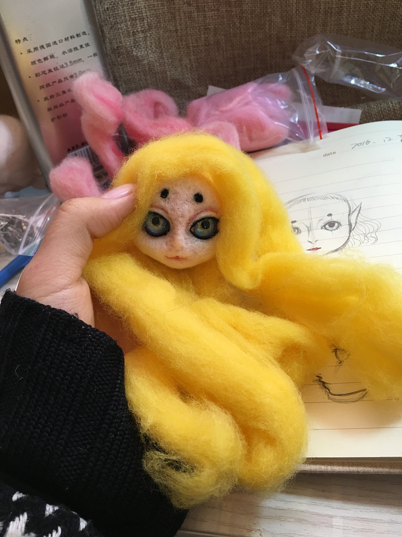 我的第一个毛毡娃 小魔怪 感觉自己像个造物者（图ZNzg2MTQwNzI=） - 手办/模玩 - 站酷设计师w鲨_210原创素材 - 站酷ZCOOL