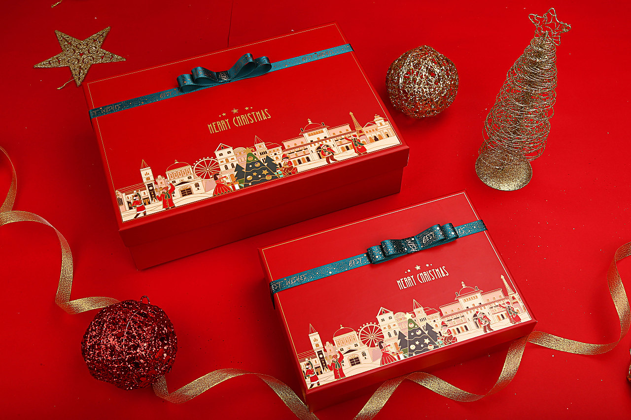 圣诞礼盒_圣诞礼盒 礼品盒酒店装饰摆件蝴蝶结正方形纸盒子 - 阿里巴巴