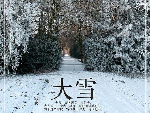 二十四节气大雪海报设计模板