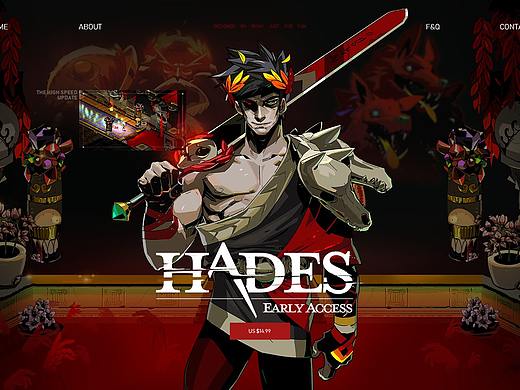 《Hades》游戏概念网页设计