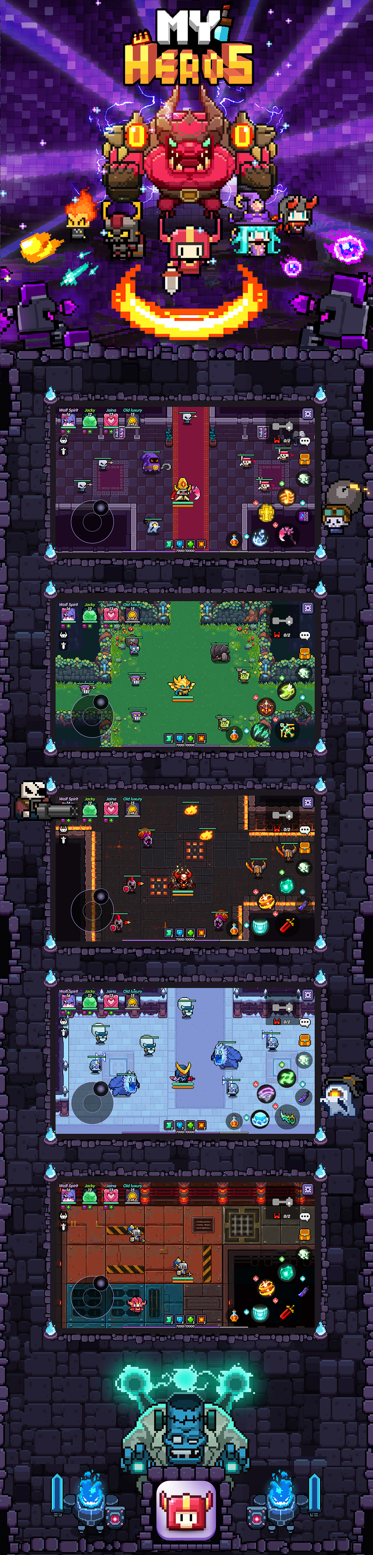 R2Games项目作品-《My Heroes》像素风格(2018-2019)