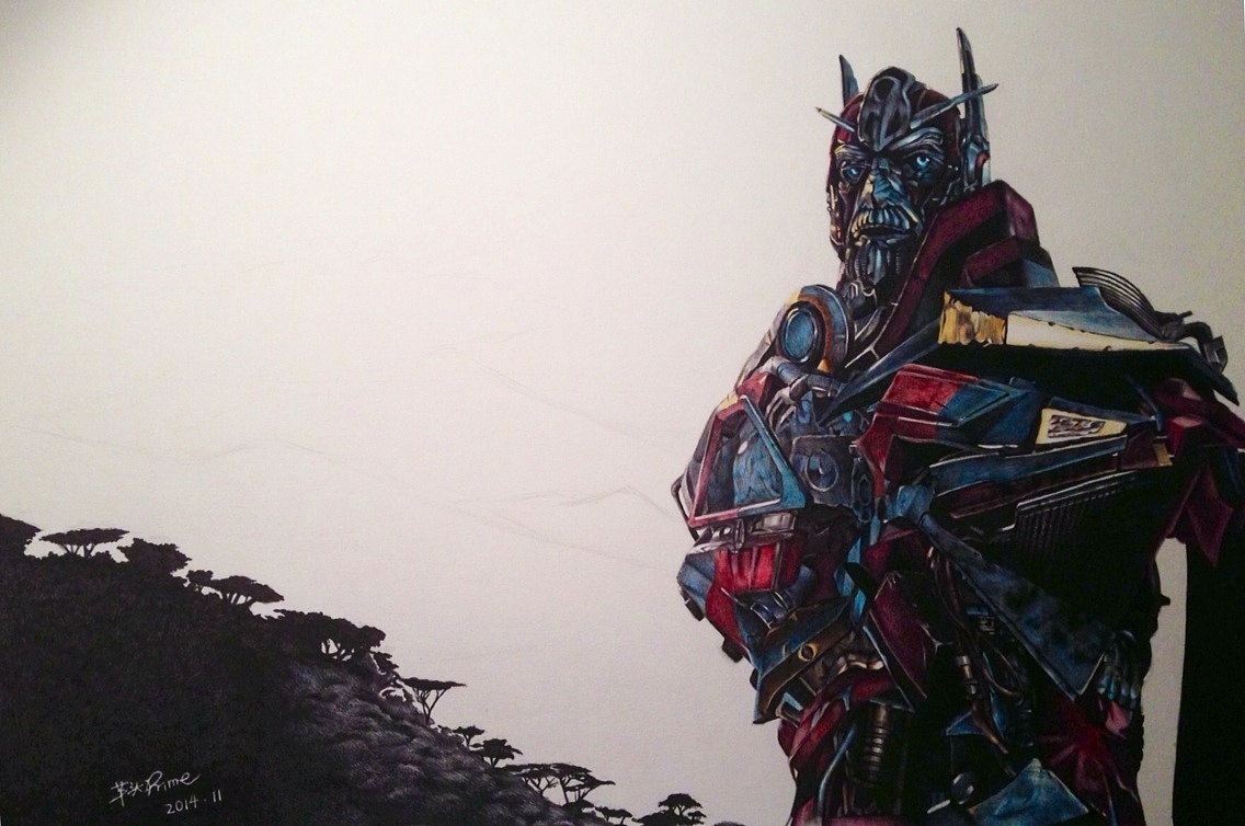 圆珠笔手绘变形金刚 御天敌（图ZMTU0MjEzMTE2） - 绘画 - 站酷设计师芋头Prime原创素材 - 站酷ZCOOL