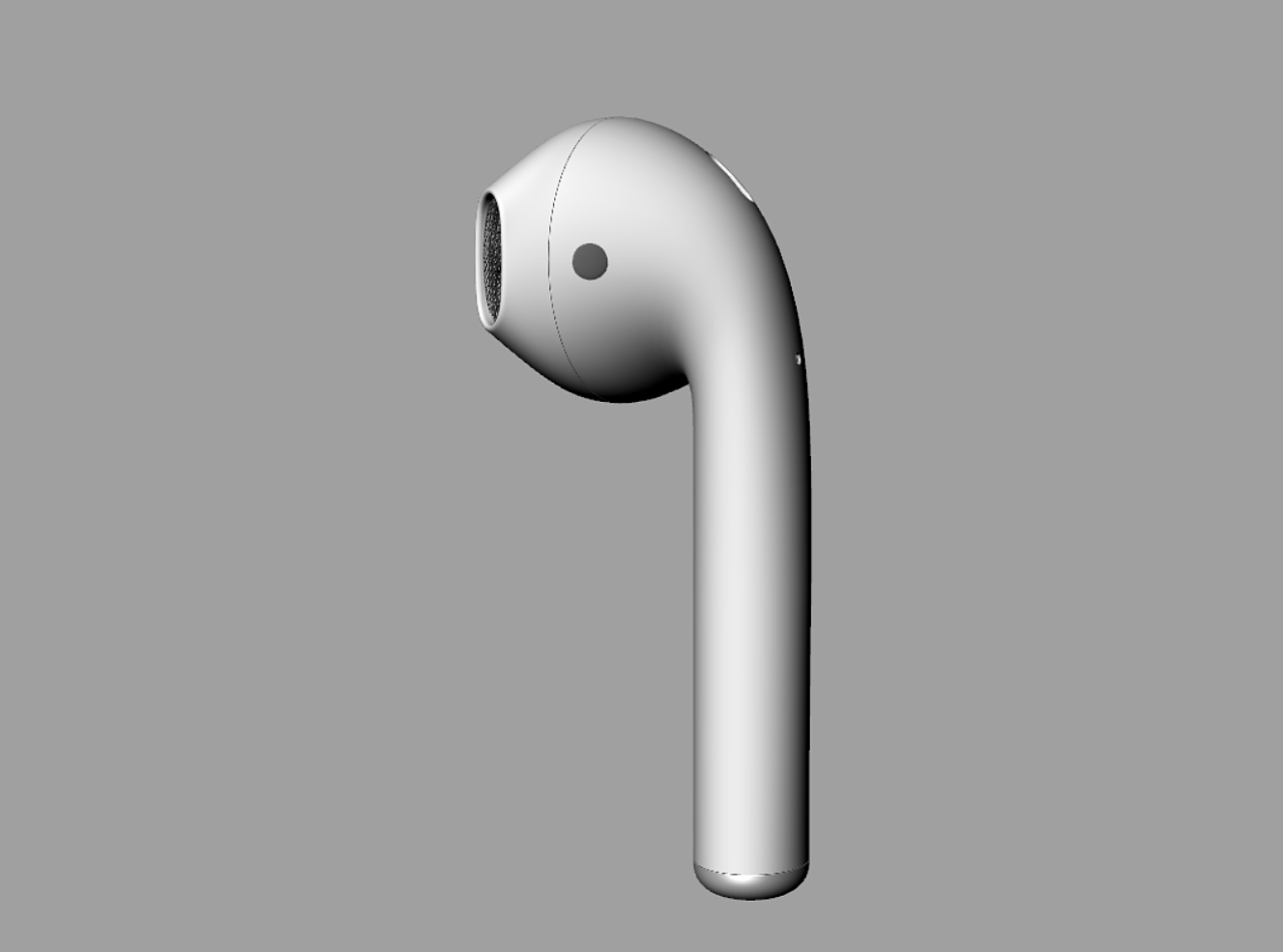 苹果无线蓝牙耳机犀牛模型3D模型 犀牛建模