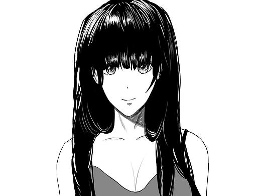 黑白漫画女头像