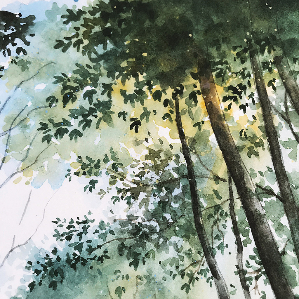 【米蒂风景水彩】千与千寻背景画