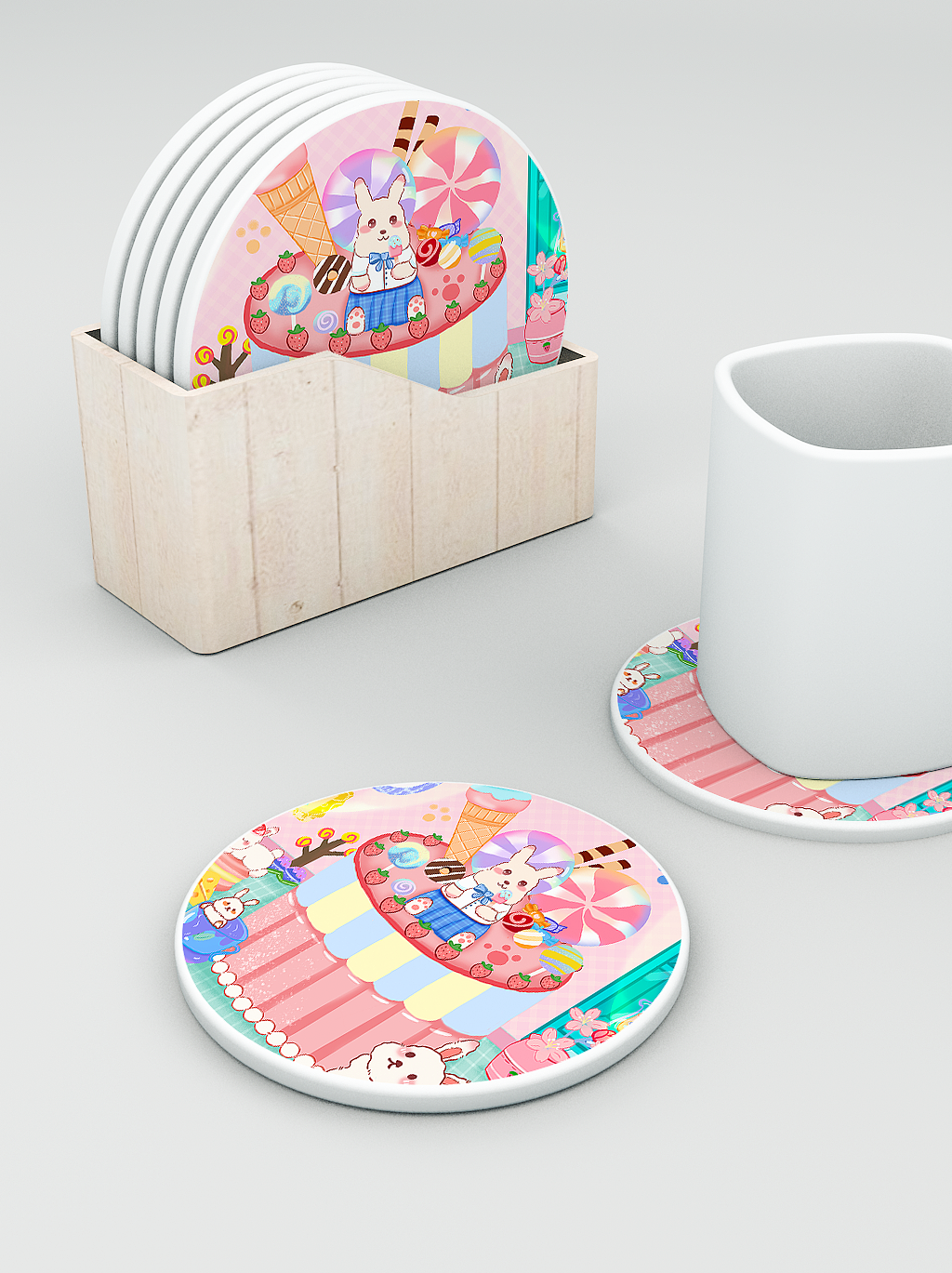 甜品蛋糕兔子家庭（图ZMjUzNDU4MTcy） - 创作习作 - 站酷设计师草莓勺子原创素材 - 站酷ZCOOL