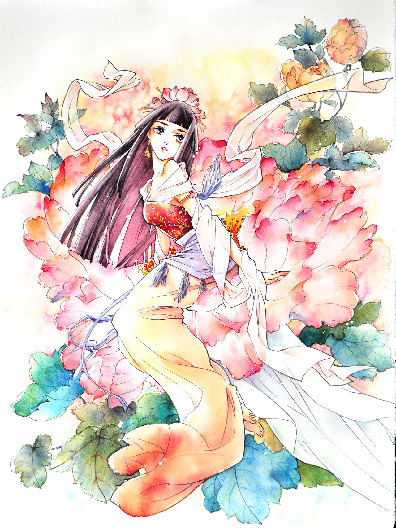 花间词-牡丹|插画|商业插画|爱做梦的猫 - 原创作品 - 站酷 (zcool)