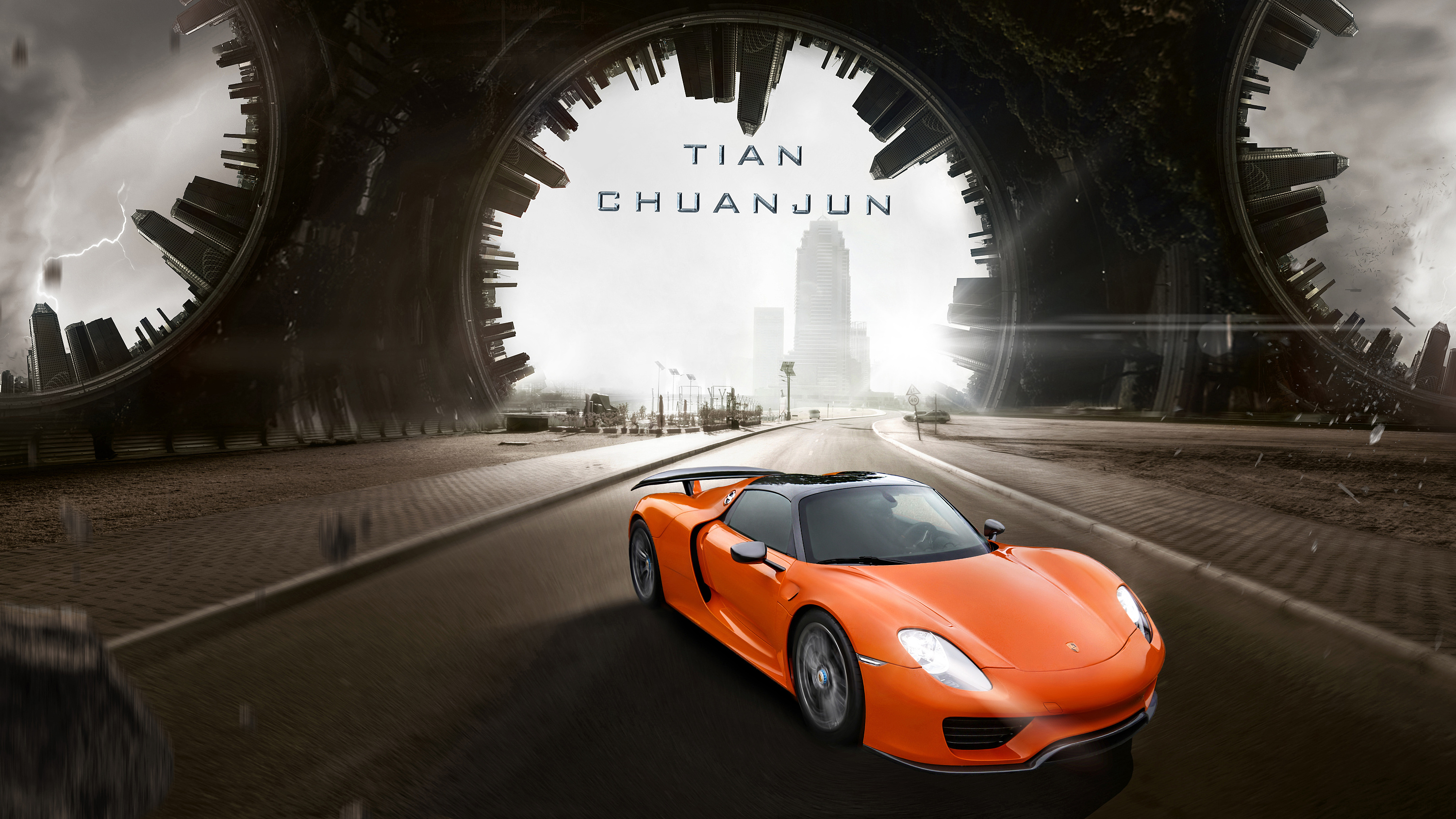 保时捷gt 汽车修图合成 |平面|海报|田小白君 - 原创作品 - 站酷