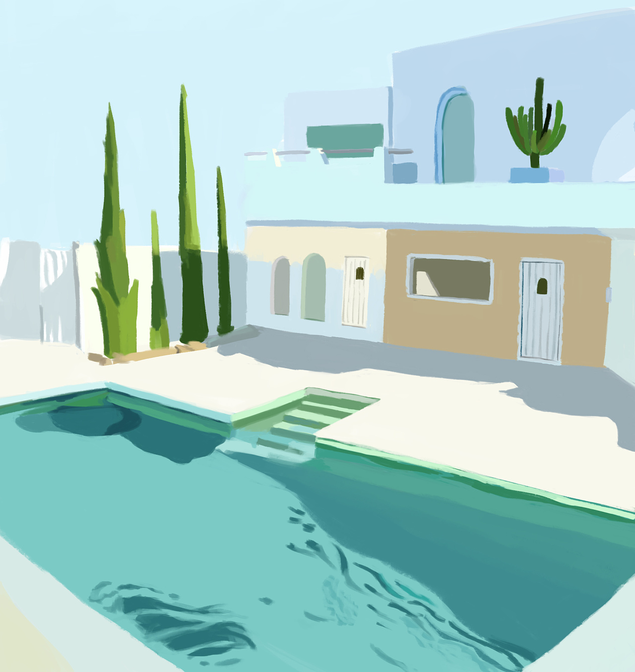 场景速涂练习稿