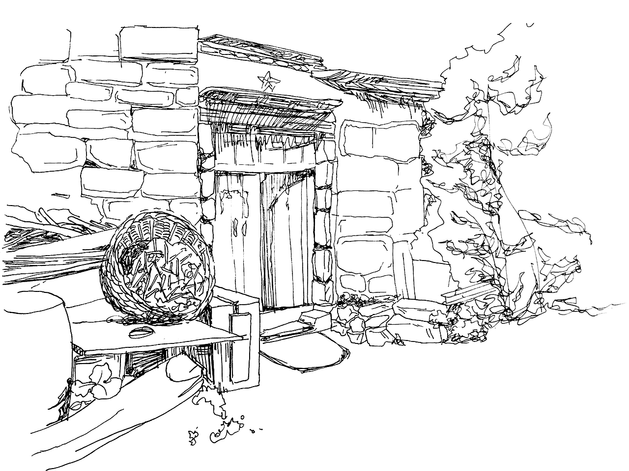 太行山风景区写生