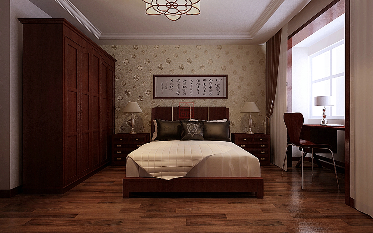 【藏龙国际】-三室两厅155平米-中式