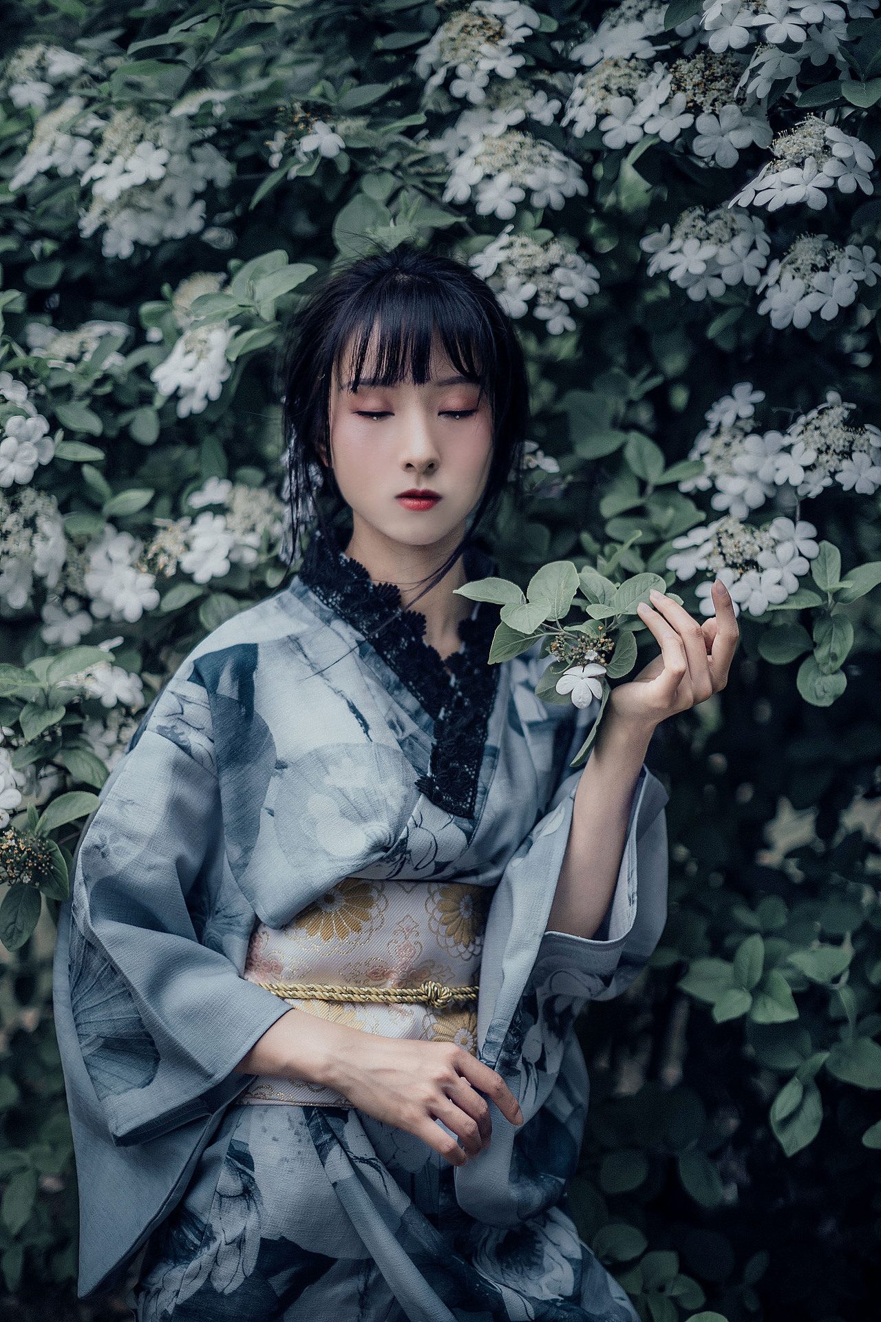 和服 绣球花 （第一次来站酷玩，嘿嘿）（图ZMTEzMDMzMDg0） - 人像摄影 - 站酷设计师李子木LZM原创素材 - 站酷ZCOOL