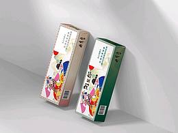 包装，插画风包装设计，烟标设计