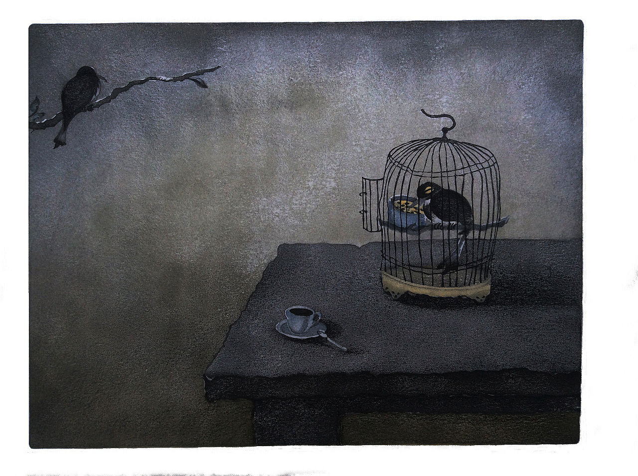 树枝之上樊笼之中