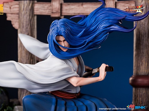 居合细雪飘,燕返不留情.玩拓《侍魂》橘右京1/8雕像