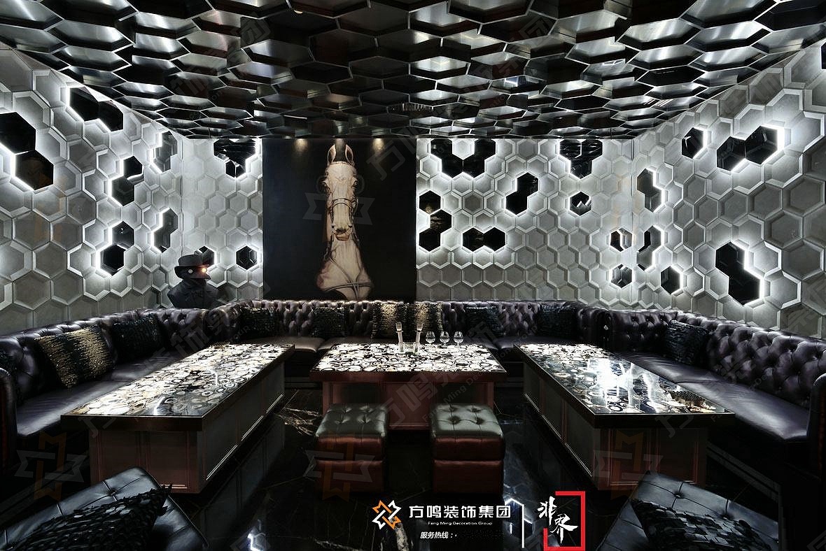 ktv装修设计公司_蜂巢ktv装修效果图