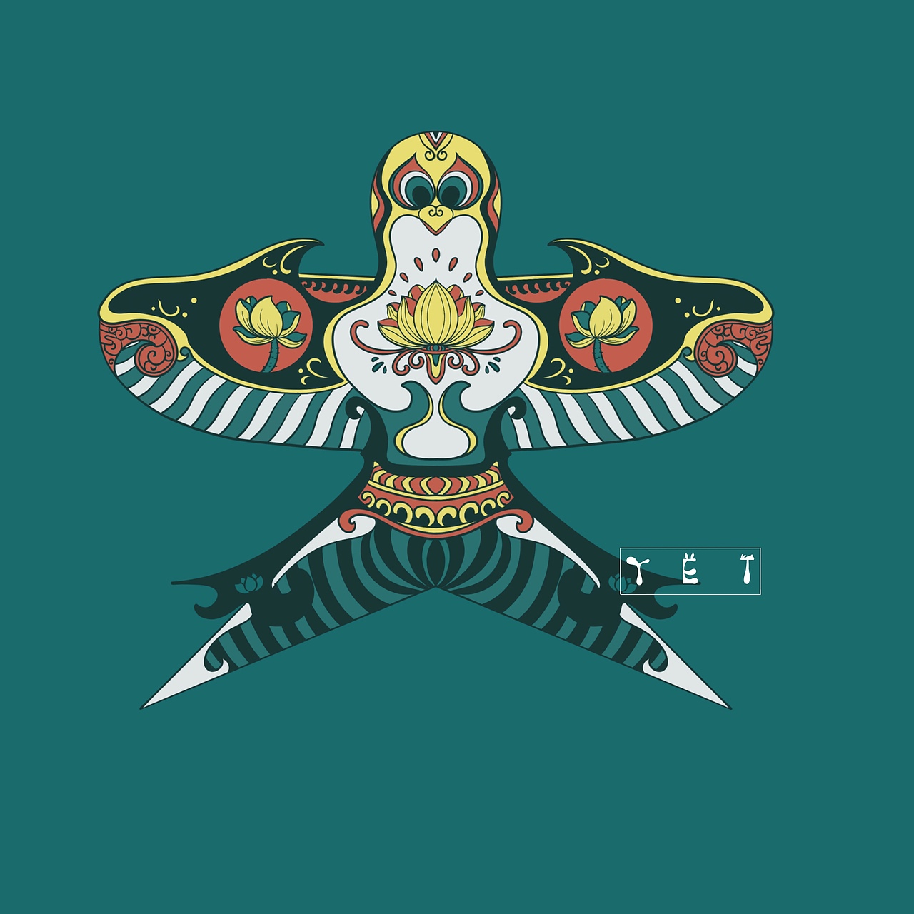 国潮 风筝|插画|商业插画|异耳兔_原创作品-站酷zcool