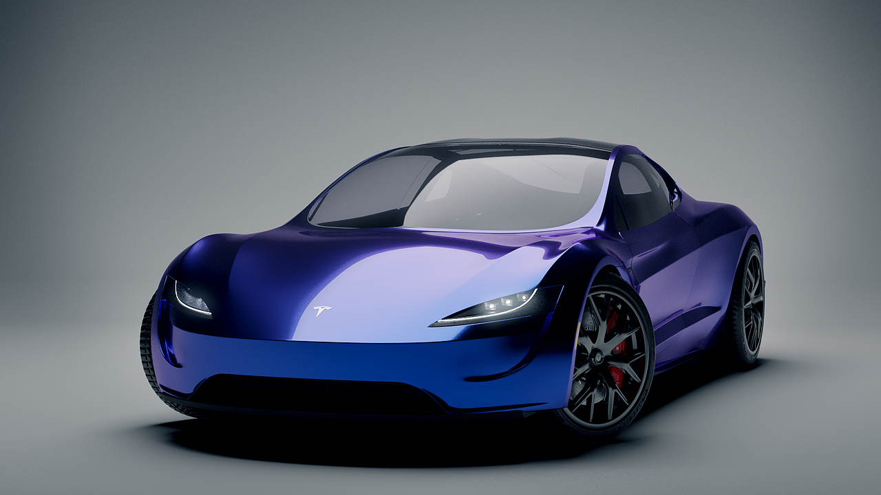 blender学习成品-特斯拉