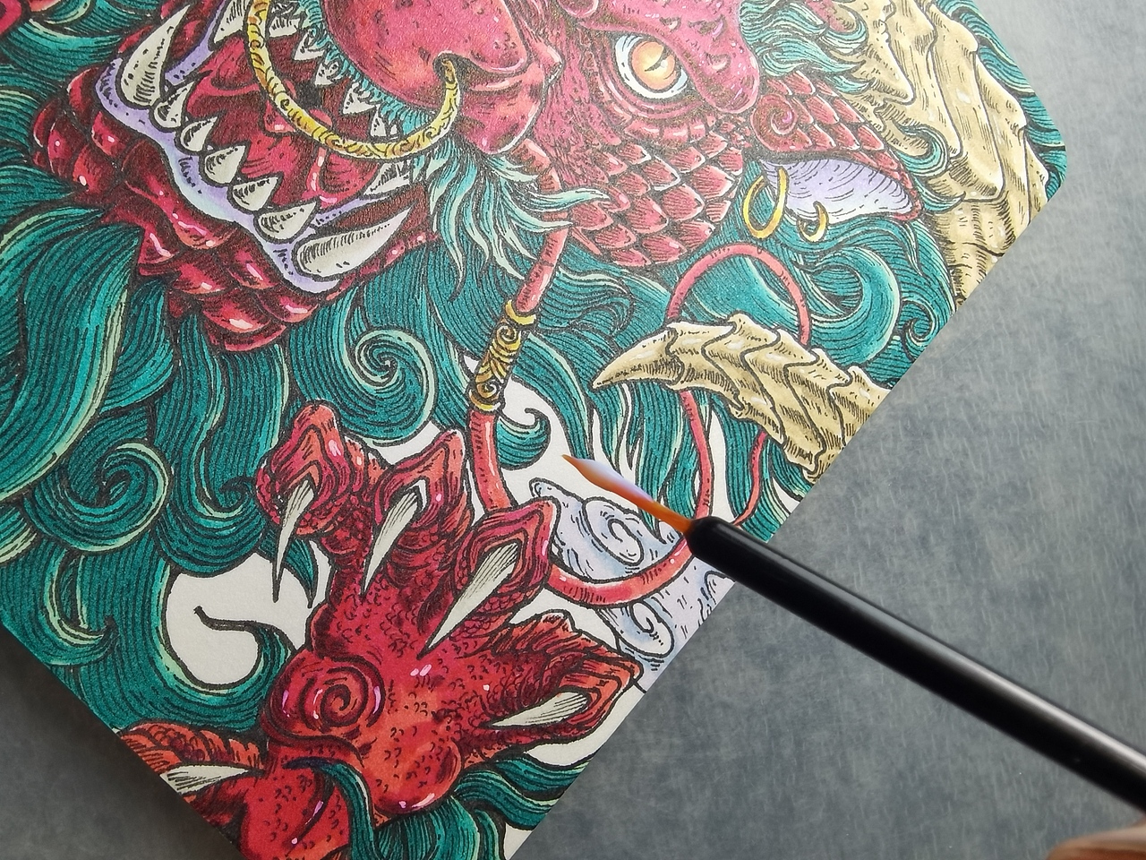 2024.04.19毣余手绘系列之龙九子之囚牛