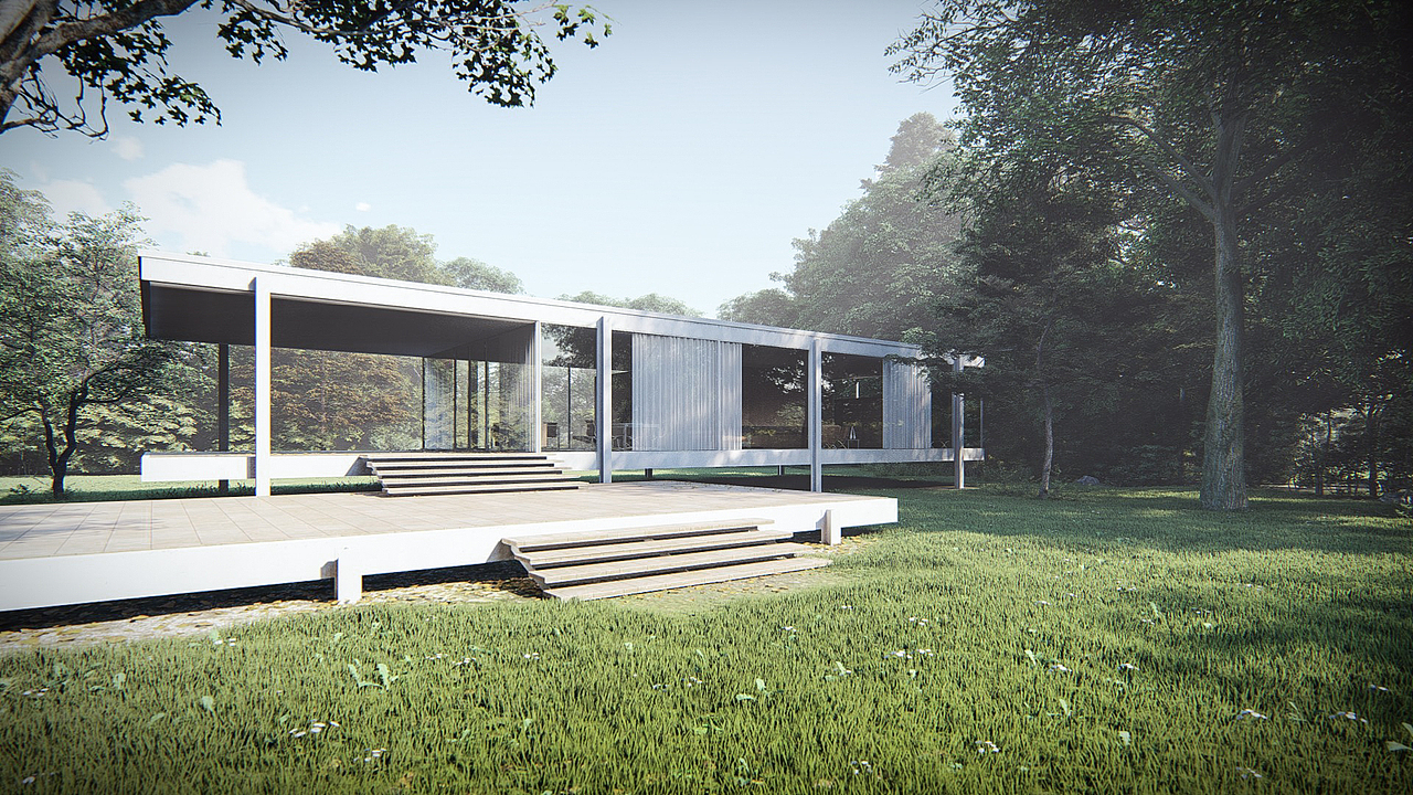【Lumion 建筑表现】 范斯沃斯住宅 Farnsworth House