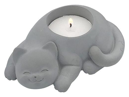 水泥笑猫蜡烛