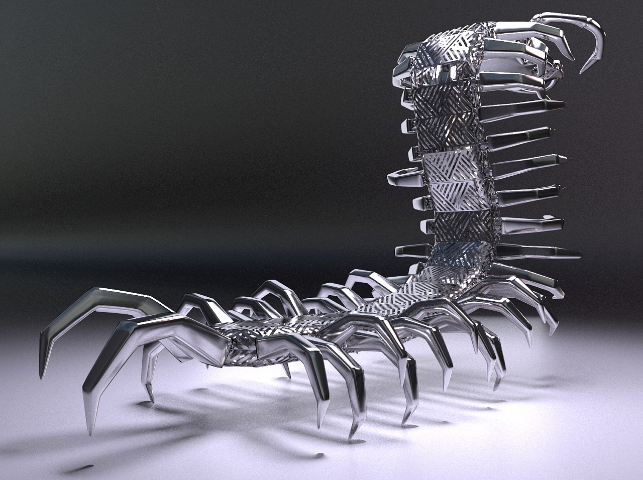 cg 模型-蜈蚣 scrap art