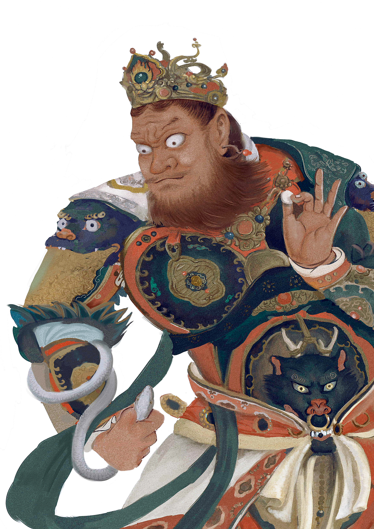 西方广目天王（图ZNDgxMjU2MTY=） - 创作习作 - 站酷设计师旁一原创素材 - 站酷ZCOOL